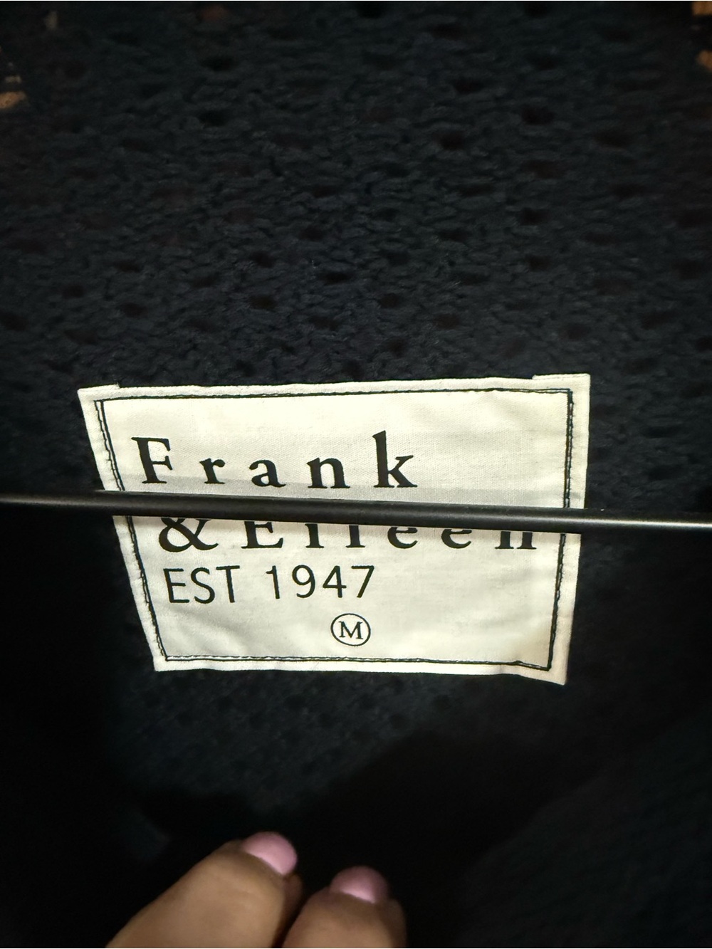 Frank & Eileen Monterey Pointelle Rolled Funnel-Neck Sweater Size M - Picture 2 of 3